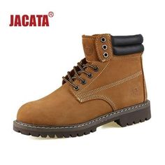 Men's JACATA 6" Classic Work Boot - Brown Nubuck Jacata boots are made rugged and dependable using the latest craftsmanship available. They're designed with a unique comfort system made to take on the rigorous of the work place, as well as to help reduce foot fatigue, and to support the your arch and cushions every step. Premium Nubuck Leather Classically rugged work boot with water resistant, abrasion-resistant upper Rubber lug outsole Goodyear welt construction Padded collar for a comfortable Men Boot, Sofft Shoes, Work Place, Work Boot, Goodyear Welt, Nubuck Leather, Boots Shoes, Men Winter, Boot Sandals