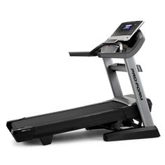 the treadmill is equipped with an electronic device for running on it's side