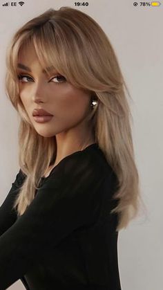 Bangs Side, Bangs Straight, Blonde Hair With Bangs, Medium Length Hair With Layers, Bangs With Medium Hair, Bangs Curly, Hairstyles For Layered Hair, Bangs Short, Dark Blonde Hair