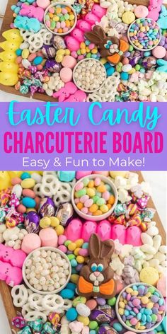 an easy and fun easter candy board for kids to make