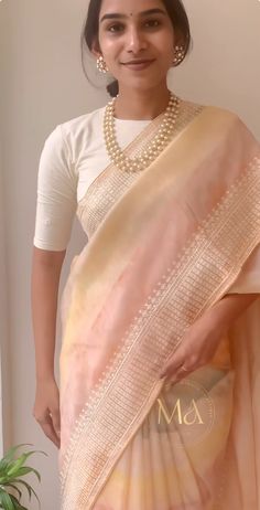 Saree Thoughts, Soft Saree, Simple Saree Designs, New Saree Designs, New Saree Blouse Designs, Traditional Blouse Designs, Cotton Saree Designs, Fashionable Saree Blouse Designs, Indian Saree Blouses Designs