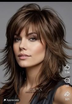 Edgy Shag Haircut, Bangs And Layers, Blonde Hair Topper, Hair Dye Shades, Rocker Hair, Grey Hair Looks, Easy Hair Cuts, Haircuts For Medium Length Hair, Layered Haircuts For Medium Hair