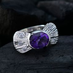 Riyo Real Gemstones Oval Faceted Purple Amethyst Silver ringAmethyst Real Gemstones jewellery Ring- Sterling Silver Purple Amethyst Ring - Amethyst Ring, Sterling Silver, Purple, man jewelry, Gems ring, college student gift, bohemian, most item, Ring man jewelry, Amethyst Real Gemstones, Ring gift for christmas day * One thing that has been known for a long time, on the other hand, is the fact that the amethyst changes its colour on being heated. Smoky stones are transformed at temperatures of a Oval Amethyst Gemstones For Promise Rings, Amethyst Crystal Ring With Accent Stones, Oval Amethyst Crystal Ring With Accent Stones, Oval Amethyst Ring With Gemstone Accents For Gift, Purple Oval Crystal Ring With Gemstone, Oval Purple Ring With Stones, Oval Amethyst Promise Ring With Stone Setting, Oval Amethyst Crystal Ring In Purple, Purple Amethyst Crystal Ring, Oval Shaped