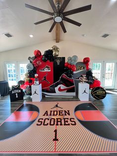 Brilliant Glam Lifestyle Basketball Sweet 16 Party, Jordan Backdrop, Nike Themed Party Ideas, Nike Party, Sneaker Party, Basketball Baby Shower, 18th Birthday Party Themes, Magical Party