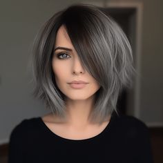 Longbob Hair, Lob Haircut, Low Lights Hair, Light Hair, Long Hair Cuts, Grey Hair, Great Hair, Silver Hair