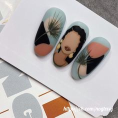 Picasso Nails, Unghie Nail Art, Art Deco Nails, Beauty Nails Design, Modern Nails, Minimal Nails