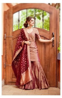 Pallazo Suit, Suit With Banarasi Dupatta, Brocade Sharara, Gharara Designs, Party Wear Suits, Silk Kurti Designs, Sharara Designs, Silk Kurti, Palazzo Suit