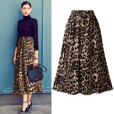 Womens Elastic Waist A line Skirts Hip Slim Long Loose Leopard Print Skirts Women Chiffon Long Skirts for Women Easy 30 day return policy Leopard Print Outfits Color Combos, Outfits Color Combos, Long Chiffon Skirt, Long Skirt Casual, Leopard Print Outfits, Body Skirt, Umbrella Skirt, Leopard Print Skirt, Leopard Skirt