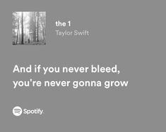 the text reads, and if you never bleed, you're never going to grow