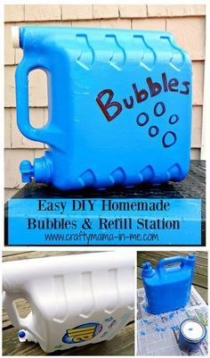 diy homemade bubbles and refrigeration bottles for kids to use in the summer