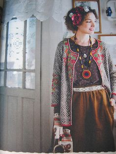 Gudrun Sjöden's Swedish folklore is beautiful and colorful Ethno Style, Gudrun Sjoden, Fair Isles, Granny Chic, Skirt Maxi, Mori Girl, Hippie Chic, Mode Vintage, Fashion Mode