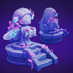 3d Assets Game, Treasure Illustration, 3d Game Design, Game Assets 2d, Casual Game Art, 3d Game Assets, Chest Game Art, Stylized Art, Alien Games