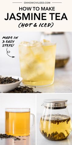 how to make jasmine tea for cold and iced drinks - step by step instructions