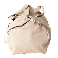 Nothing beats the simplicity and functionality of a good duffel bag—except maybe our Bumi Eco Duffel Bag, made with the good of the environment and people in mind! The perfect size for a spontaneous weekend getaway or when you need a little more room to haul daily gear for work or athletics. Made with 14-oz Certified Fairtrade Organic cotton canvas. Made in a Fair Trade Certified™ factory. Functional Beige Bag For Overnight Trips, Beige Large Capacity Gym Bag For Everyday Use, Large Capacity Beige Gym Bag For Everyday Use, Travel Bags With Pockets In Natural Color, Beige Rectangular Duffle Bag For Weekend Trips, Beige Travel Bag With Adjustable Strap For Weekend Trips, Functional Beige Shoulder Bag For Weekend Trips, Casual Beige Bag For Overnight Trips, Beige Tote Weekender Bag For Overnight Trips