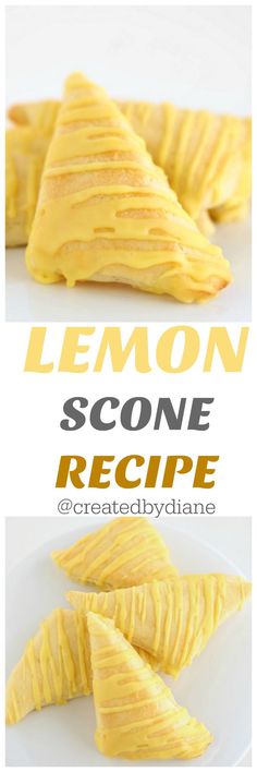 lemon scone recipe on a white plate with text overlay that reads, how to make lemon scones