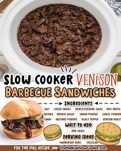 a flyer for a barbecue sandwich restaurant with an image of a pulled pork sandwich in a bowl