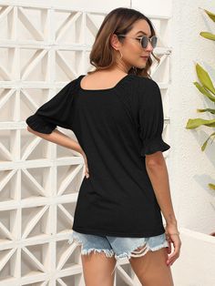 Features: Basic style Sheer: Opaque Stretch: No stretch Material composition: 65% polyester, 30% rayon, 5% spandex Care instructions: Machine wash cold. Tumble dry low. Imported Size Us Size Bust Sleeve Length Top Length S 2/4 36.2 14.2 26 M 6/8 38.2 14.7 26.4 L 10 40.2 15.2 26.8 XL 12 42.1 15.7 27.2 2XL 14 44.1 16.2 27.6 Light Mauve, Loose Tees, Maxi Dress Cocktail, Maxi Dress Formal, Loose Shorts, U Neck, Formal Evening Dresses, Casual Blouse, Basic Style