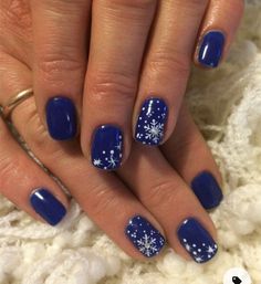 Winter Nail Art Designs, Snowflake Nail, Nail Designs Ideas, Unghie Nail Art, Fingernail Designs, Snowflake Nails, Winter Nail Art