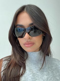 Sunglasses Frameless design, black-toned, silicone nose pads, diamante detail, clear lenses, lightweight 50% PC 50% metal Length: 17cm / 6.6in, Height: 5cm / 19.in Baby Crop Top, Pink Formal Dresses, Corsets And Bustiers, Long Sleeve Tops Casual, Strapless Tops, Floral Blue Dress, Loungewear Sets, Curve Dresses, Festival Dress