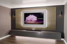 a large flat screen tv mounted on the wall