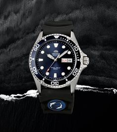 Deep blues that push the limits. ⌚️: FAA02008D9 Diving Watches With Subdials And Round Dial, Automatic Watches For Diving, Automatic Diving Watch With Round Dial, Silver Diving Watch With Chronometer, Silver Diving Chronograph Watch, Diving Watches With 10atm Water Resistance, Diving Watch Accessories With 10atm Water Resistance, Orient Watch, Diving Watch