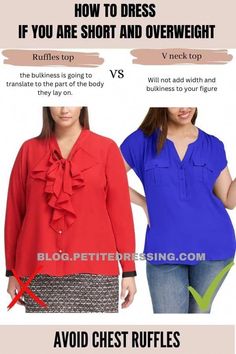 If you are short and overweight, dressing your shape can be a challenge. I know exactly how you feel because I have a petite clothing line for shorter women. Obese Fashion, Outfits For Short Women, Petite Dressing, Hourglass Outfits, Curvy Casual Outfits, Plus Size Fashion Tips, Flattering Outfits, Petite Fashion Tips, Petite Clothing