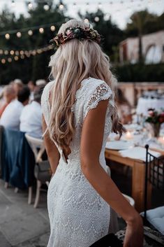 the back of a woman's dress at a wedding