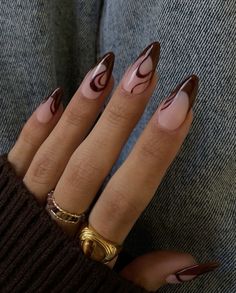 Simple Fall Nails, Her Nails, Makijaż Smokey Eye, Almond Acrylic Nails, White Nail, Girls Nails, Funky Nails