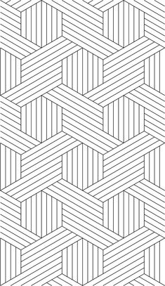 a black and white geometric pattern with diagonal lines in the center, as well as an outline