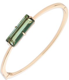 From Lauren Ralph Lauren&#x2C; the Gold Tone Baguette Bangle Bracelet features: Bangle braceletGold-tone plated brassHinge closureApprox. 2.5" diameterImported. Baguette Jewelry, Baguette Bracelet, Ralph Lauren Style, Gold Bracelet Cuff, Gold Cuffs, Bar Bracelets, Gold Bangle Bracelet, Dillard's, The Gold