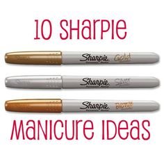 10 Sharpie Manicure Ideas! Remove With Alcohol if you goof up! When finished, seal with clear top coat!!! Manicure Ideas, Manicure Y Pedicure, All Things Beauty, Me Time, Dandy, Beauty Secrets, Diy Beauty, Diy Nails, How To Do Nails