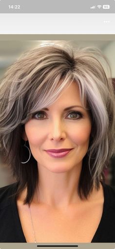 Grey Blending Hairstyles, Blended Gray Hair Color, Hair Long To Short Before And After, Hair Color For Older Women Highlights, Glam Makeup Older Women, Angled Front Haircut, Short Hair Highlights And Lowlights Older Women, Updated Hairstyles For Women Over 50, Jennie Garth Short Hair