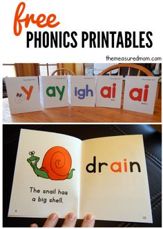 the free phonics printables are perfect for kids to practice their phonicic skills