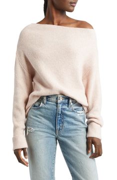 Winter Fashion Trends, Rib Sweater, Off The Shoulder Sweater, Fashion Trends Winter, Belted Jacket, Off Shoulder Sweater, Work Tops, Ribbed Sweater, Shoulder Sweater