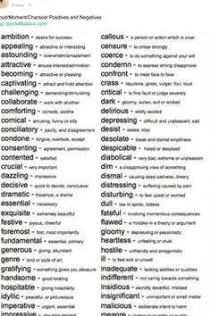 a poster with words that say positive and negative