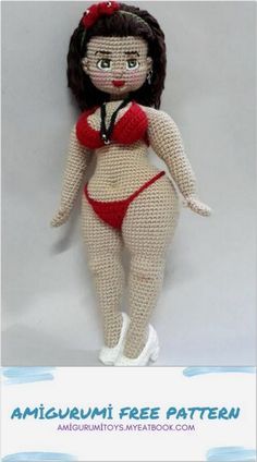 Crochet Female Doll Free Pattern, Curvy Doll Pattern, Amigurumi Body Pattern Free, Crochet Doll Free Pattern, Amigurumi Doll Free Pattern, Alize Yarn, Crochet With Beads, Invisible Join, Doll Free Pattern