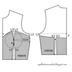 the front and back view of a women's cropped top, with measurements for each