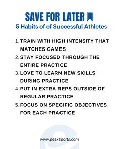 the five rules for successful athletes to learn how to use them in an effective way