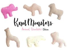 the cover of knot monsters animal crackers, which include elephants and giraffes