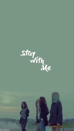 three girls standing next to each other with the words stay write me on top of them