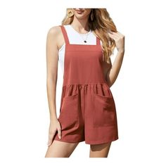 Embrace the carefree spirit of summer with Asklazy Women's Summer Casual Rompers. These bib short overalls jumpsuits are the perfect choice for beach outings, travel, and vacations. The loose fit design offers comfort and ease of movement, allowing you to enjoy your activities without feeling restricted. The short overalls style is both trendy and practical, providing a cool and breezy look for warm summer days. Crafted from lightweight and breathable materials, these rompers are ideal for the b Short Jumpsuits For Women, Casual Summer Rompers, Dressy Summer Outfits, Romper Long Pants, Vacation Clothes, Overalls Fashion, Solid Color Outfits, Short Overalls, Loose Jumpsuit