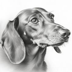 a black and white drawing of a dog