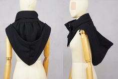 Hood With Scarf, Half And Half Outfit, Shawl With Hood, Scarf Hood, Cowl Hood, Hooded Cowl, Scarf Wool, Hooded Scarf, Fashion Design Drawings