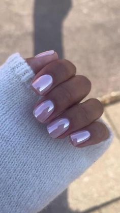 Chrome Nail Polish Gel, Chrome Colour Nails, Chrome Nails For Wedding, Summer Nail 2024 Trends Chrome, Chrome Nail Colors Chart, Chrome Top Coat Nails, Chrome Blush Nails, Natural Shimmer Nails, Chrome Nails 2024 Trends