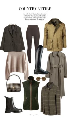 English Heritage Style, Hunt Outfit For Women, Country Lady Style, Classy English Outfits, Classic Country Style Fashion, English Country Wardrobe, Countryside Style Outfits, Countryside Clothes, Winter Countryside Outfits