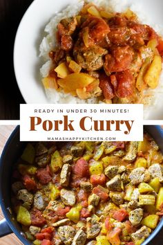 Pork tenderloin smothered in a creamy curry sauce with potatoes. Pork Curry Recipes, Curry Pork