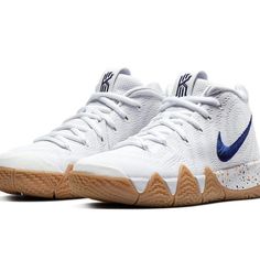 Never Worn. This Pair Of Nike Kyrie 4s Will Have You Saying "You Reach, I Teach!" Rightfully Named After The Basketball Legend Uncle Drew, This Pair Features A White Mesh Upper, Blue Nike Swoosh, Speckled Midsole, And Gum Outsole. Coinciding With The Release Of The Uncle Drew Movie, This Pair Hit The Hardwood In June, 2018 For A Price Of $120. Currently Going For $500+ On Goat, Stockx, Etc. Uncle Drew, Kyrie 4, Nike Air Max Ltd, Sneaker Trend, Best Basketball Shoes, Air Max Shoes, Nike Shoes Air Max, Nike Basketball Shoes, Nike Kyrie