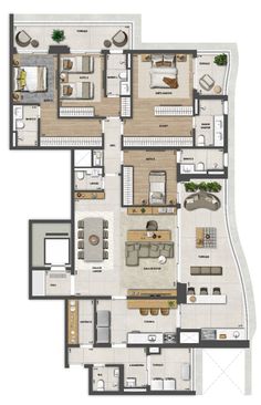 the floor plan for an apartment with two bedroom and one bathroom in each room, which is