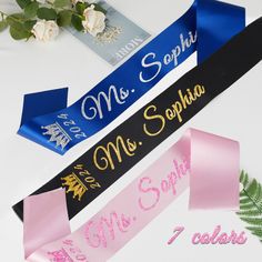 Custom Ms Sash,Personalized Bachelorette Sash,Custom Birthday Party Sash,Personalized Birthday Sash,Custom Beauty Pageant Sash Wedding Gifts 💡Personalized sash are suitable for parties, weddings, birthdays, award ceremonies and other occasions, custom one-of-a-kind sash make you the center of attention! 💐Product Information💐 【Design Description】Hot stamping process 【Material Description】satin 【Product Size】160*9.5cm 【Product Performance] The use of high-quality satin satin, light weight, drap Satin Sashes With Ribbon For Gift, Beauty Pageant Sashes, Pageant Sashes, Personalized Sash, Bachelorette Sash, Birthday Sash, Wedding Sash Belt, Wedding Sash, Wedding Belts