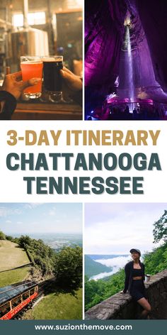 Discover Chattanooga in just 3 days! This itinerary includes the top things to do, like hiking, visiting museums, and enjoying local cuisine. — chattanooga tennessee itinerary | chattanooga tennessee things to do | chattanooga tennessee cabins | what to do in chattanooga tennessee Tennessee Road Trip, Ruby Falls, Southern Usa, Ebook Promotion